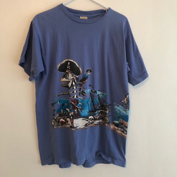 Cottonet US Virgin Island Pirate T-shirt - Picture 1 of 5